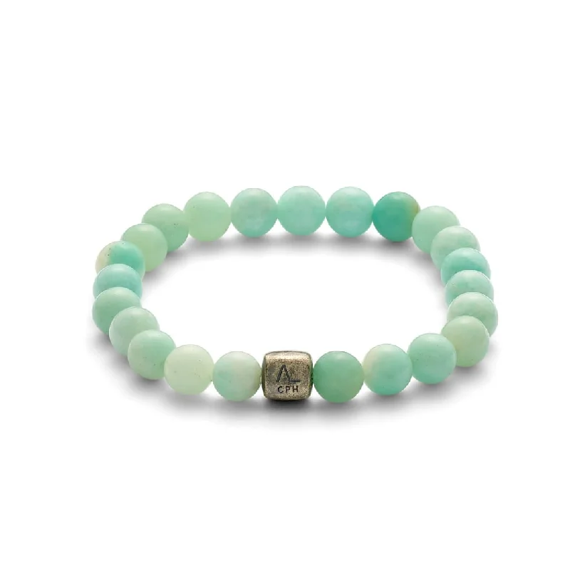 personalized bracelet with initial charms-Amazonite 8mm