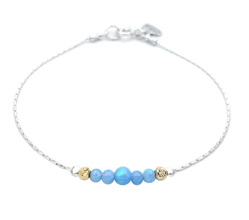 charm bracelet with personal meaning-Aviv Blue Opal Bracelet