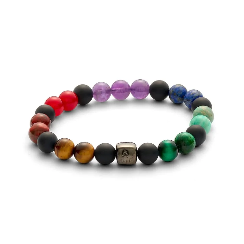 custom bracelet with precious gemstone charm-Chakra 8mm