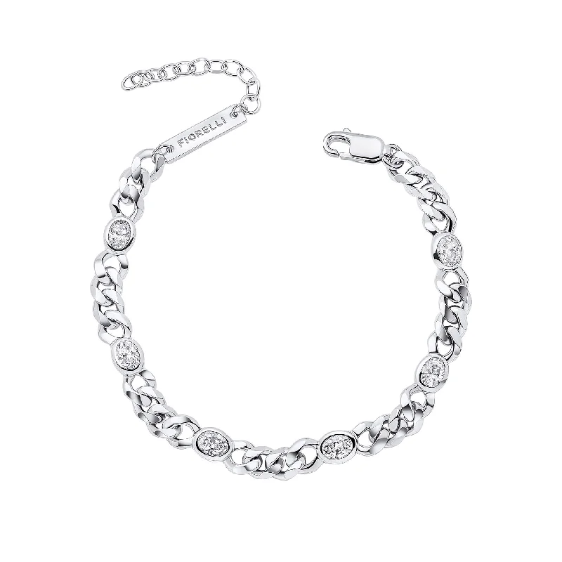 elegant gold bracelet for casual wear-Fiorelli Sterling Silver White Cubic Zirconia Bracelet B5518C