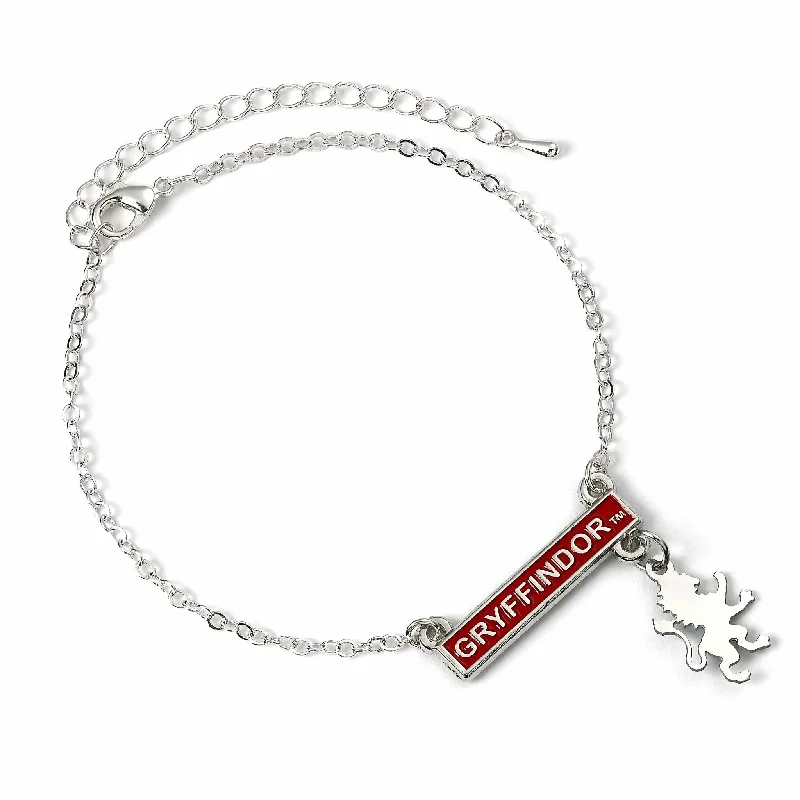 personalized bracelet for wedding anniversary-Harry Potter Gryffindor Bar Bracelet HP000300