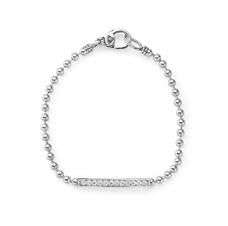 bracelet with heart charm for couples-LAGOS Caviar Spark Diamond Beaded Bracelet