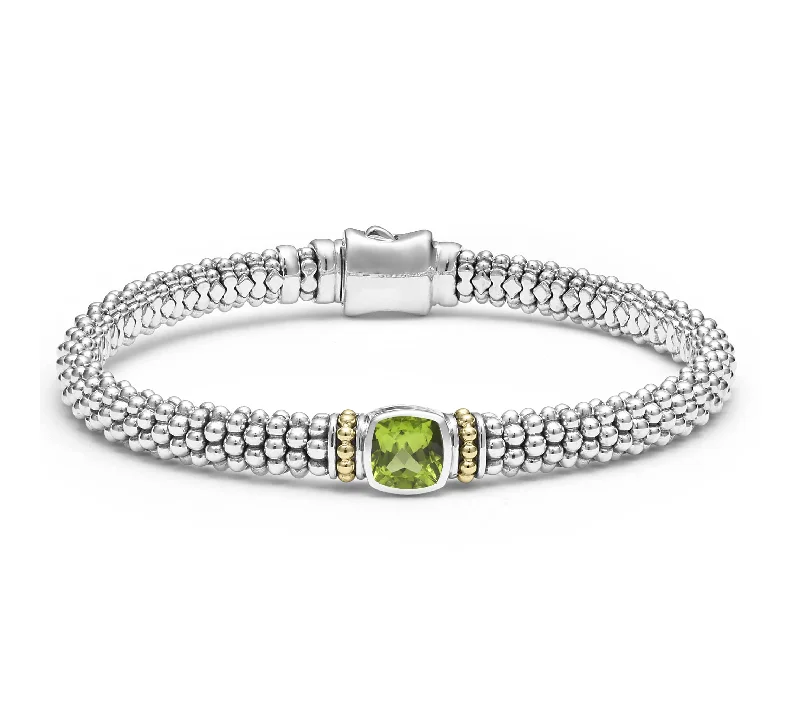 custom bracelet with initials and gemstone-LAGOS Rittenhouse 6mm Peridot Bracelet