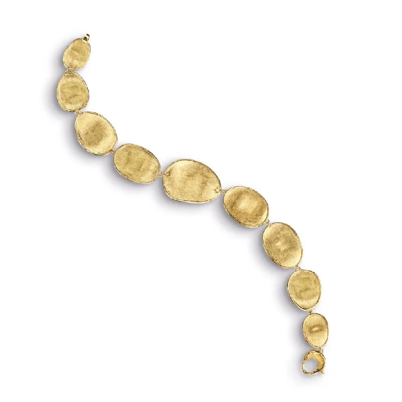 bracelet with stone charm for energy healing-Marco Bicego Lunaria 18K Yellow Gold Hand-Engraved Bracelet