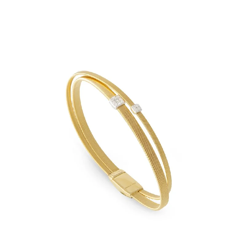 luxury bracelet for women with diamonds-Marco Bicego Masai 18K Yellow Gold Two Strand Bracelet