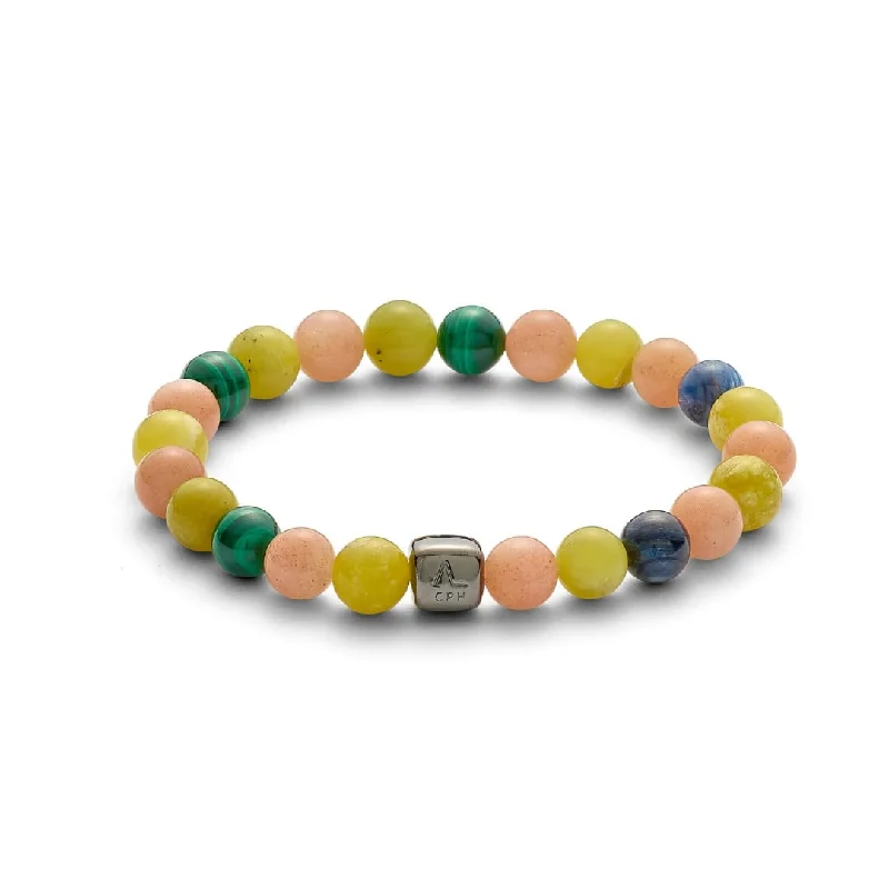 beaded bracelet with chakra healing stones-Miami 8mm