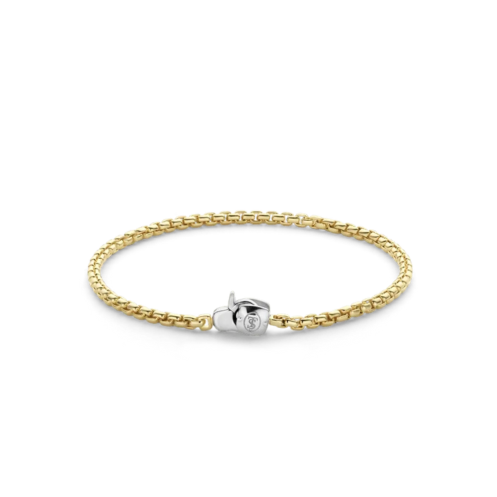 handmade gold bracelet with crystal-Ti Sento Gold Chain Bracelet