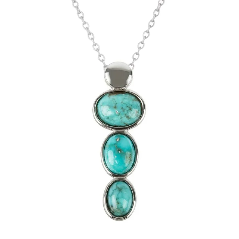 pearl and gold pendant necklace -925 Sterling Silver Campitos Turquoise Pendant