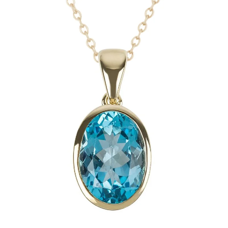 silver cross pendant for necklace -925 Sterling Silver Swiss Blue Topaz Pendant