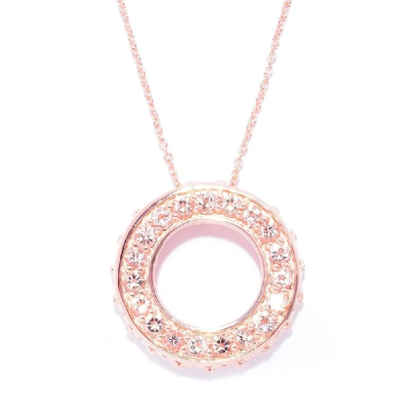 luxury diamond pendant necklace -Exotic Morganite Circle of Life Necklace