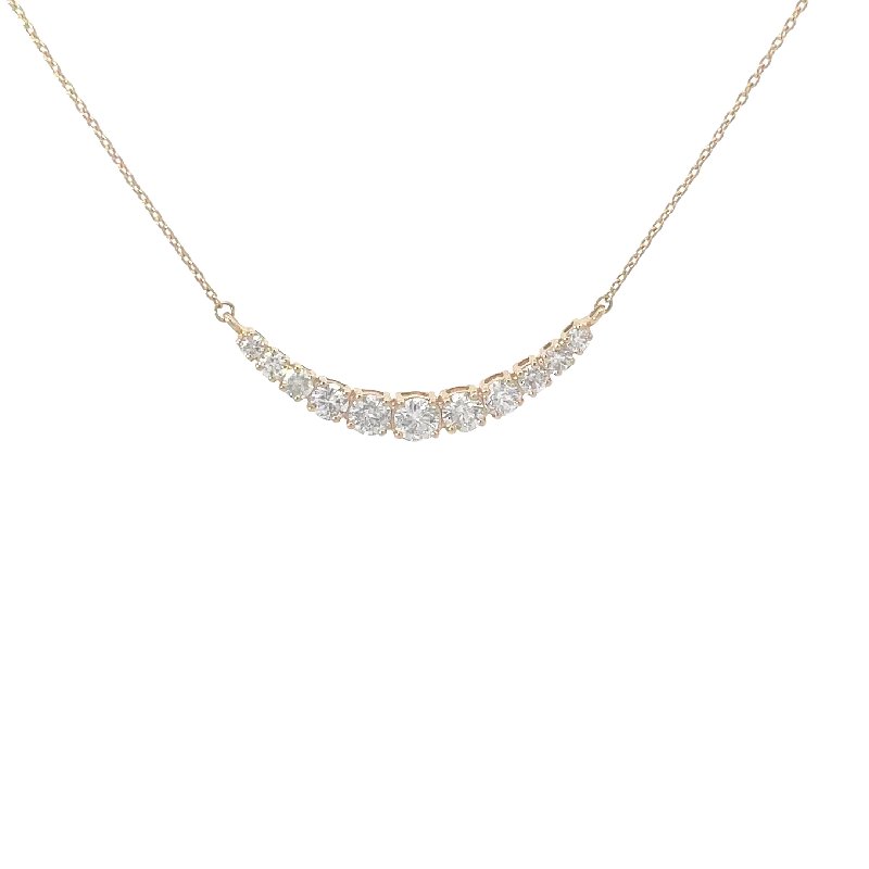 custom pendant necklace for women -Graduating Diamond Pendant Necklace