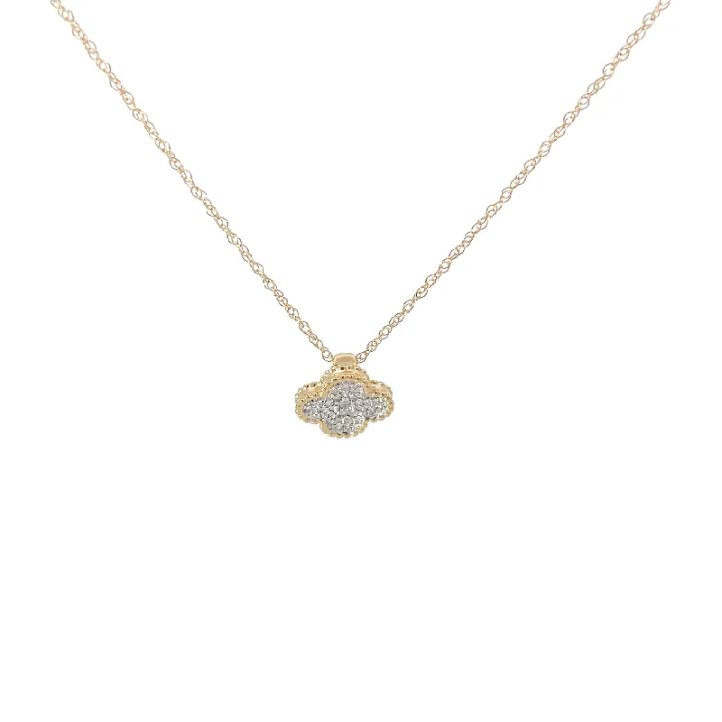 custom name necklace for girlfriend -Yellow Gold Diamond Pave Pendant Necklace