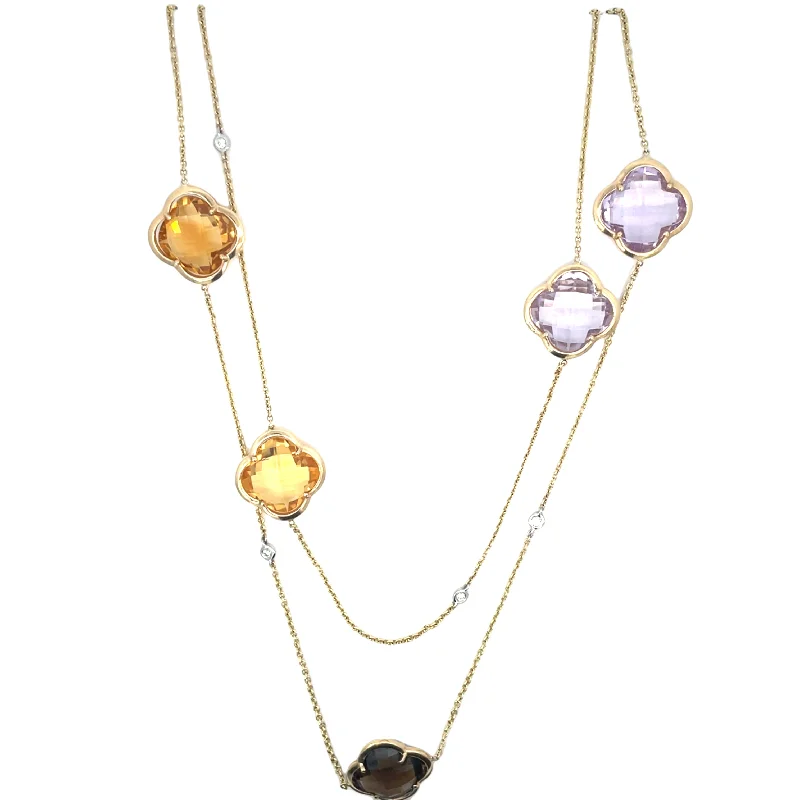 crystal pendant necklace for women -Yellow Gold Statement Necklace