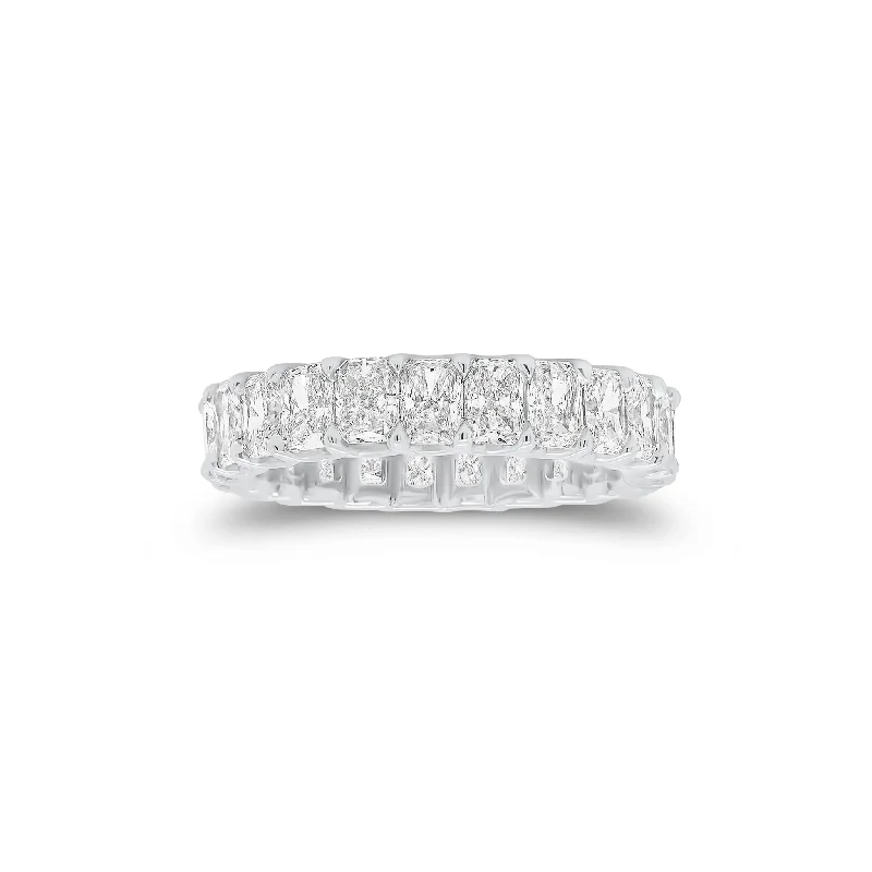 women’s custom rings with sapphires and diamonds-3.55 ct Radiant-Cut Diamond Eternity Band