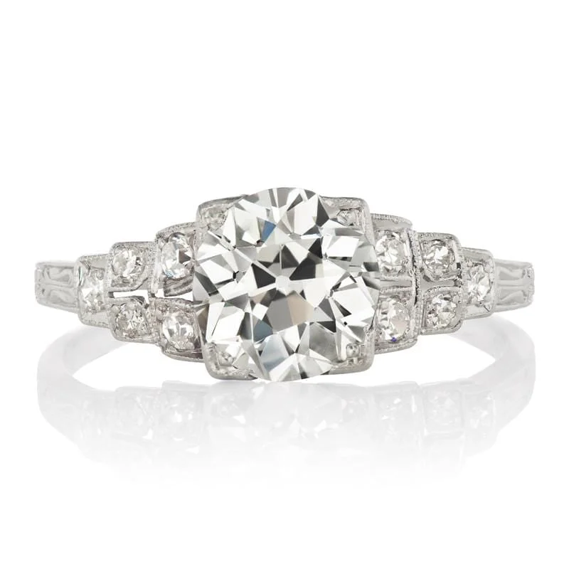 women’s engagement rings with white diamonds and sapphires-Claudio