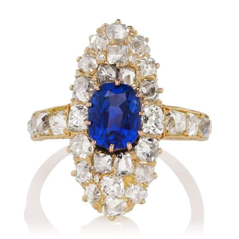 custom engagement rings with diamonds and sapphires-Melinda