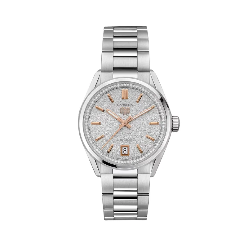 watches for women with minimalist designs and bold colors -TAG HEUER CARRERA CALIBRE 7 AUTOMATIC 36MM WBN231B.BA0001