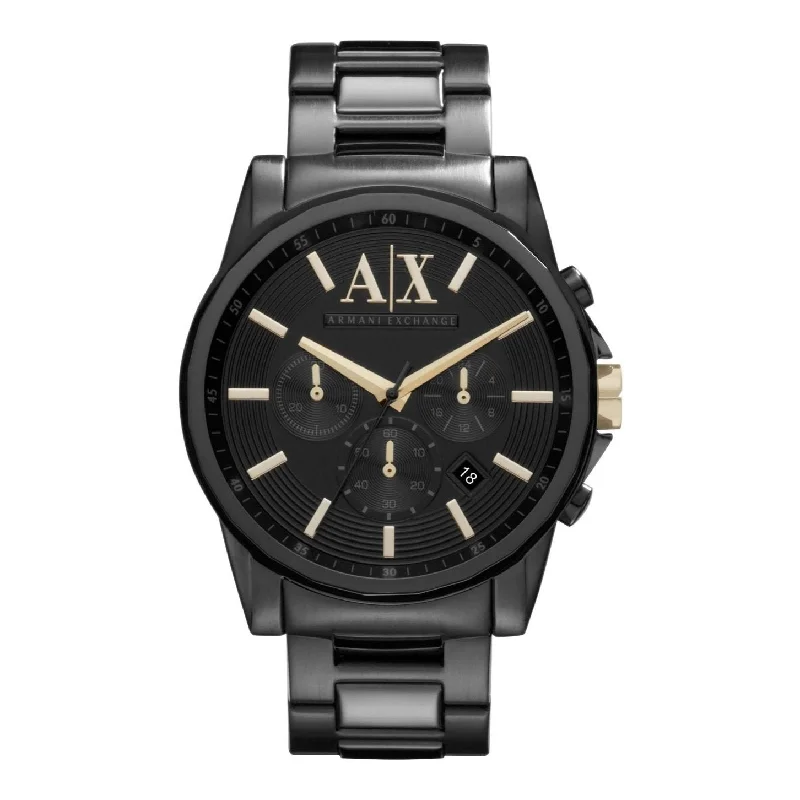 waterproof watches for women with stylish rubber bands -Armani Exchange AX2094 Outerbanks Analog Watch for Men