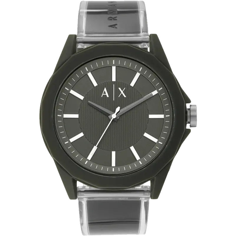 men's watches with bold black design and rubber straps -Armani Exchange AX2638 Men Watch