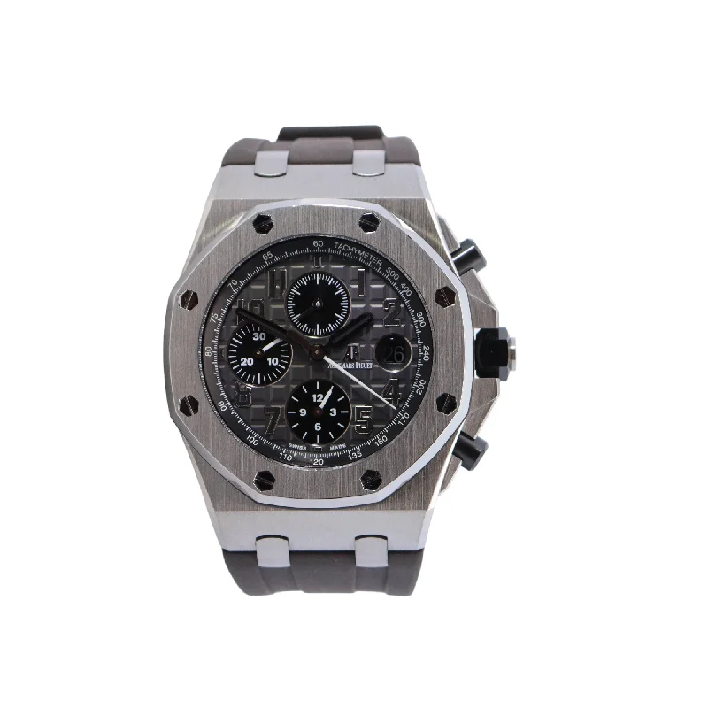 luxury sport watches with durable metal bands for men -Audemars Piguet Royal Oak 42mm Grey Dial Watch Ref# 26470ST.OO.A104CR.01