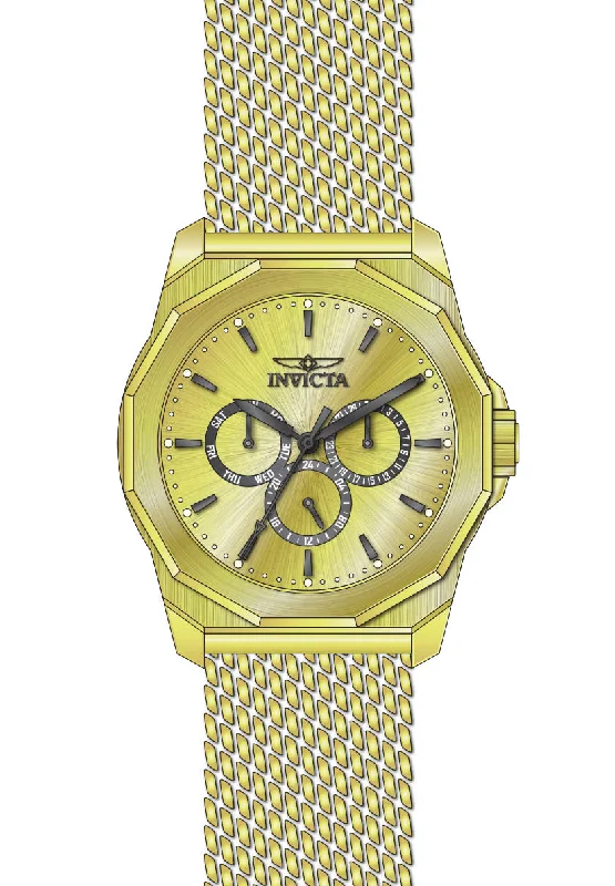 men's watches with intricate detailing and metal link bands -Band For Invicta Specialty  Unisex 47638