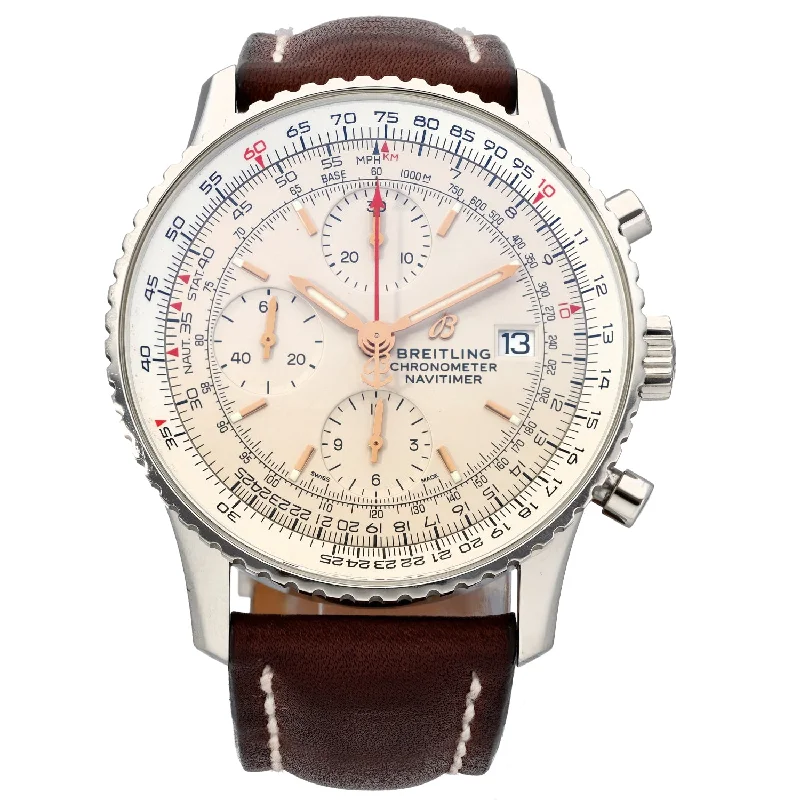 elegant watches for men with unique round cases -Breitling Navitimer Heritage A13324 41mm Stainless Steel Watch