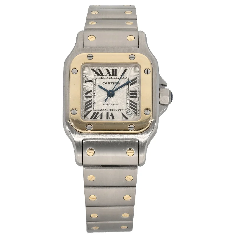 women's watches with slim leather straps and classic designs -Cartier Santos Galbee W20057C4 24mm Bi-Colour Watch