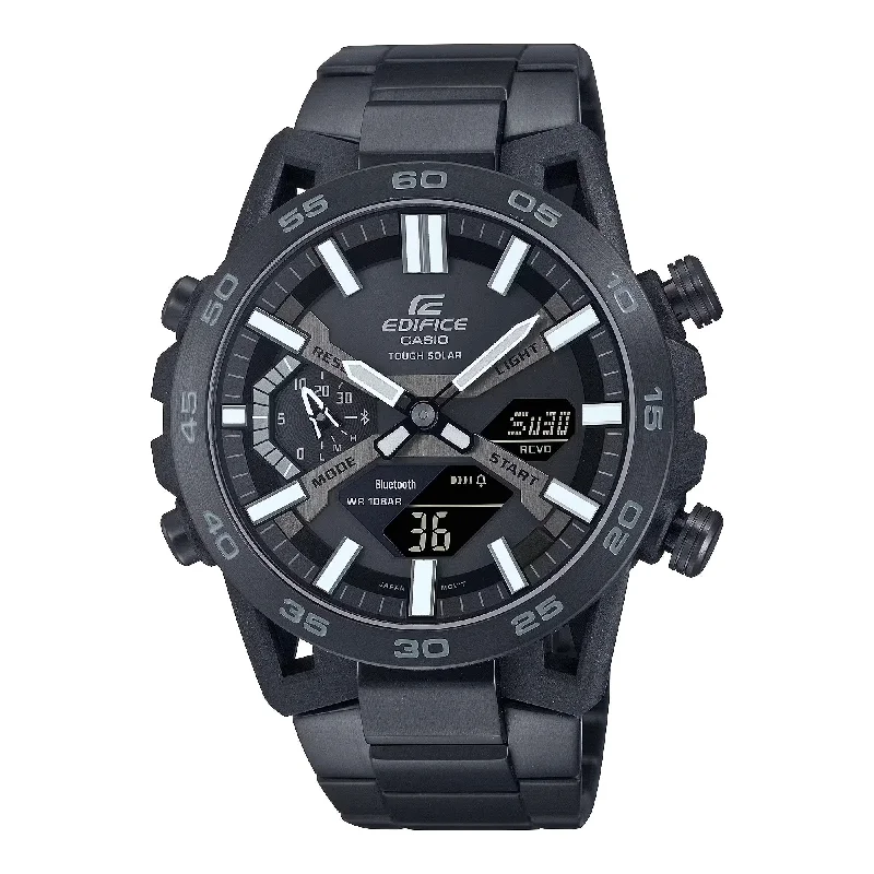 men's watches with bold black design and rubber straps -ECB2000DC-1B