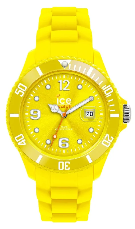 smartwatches for men with advanced sleep tracking features -Ice-Watch Ice-Forever Sili Collection Polyamide & Silicon Mens Yellow Watch SI.YW.B.S.09