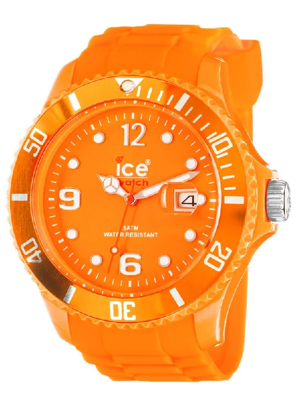 elegant watches for women with thin metal bands and large faces -Ice-Watch Ice-Summer Sili Collection Polyamide and Silicone Orange Mens Watch SS.FO.B.S.11