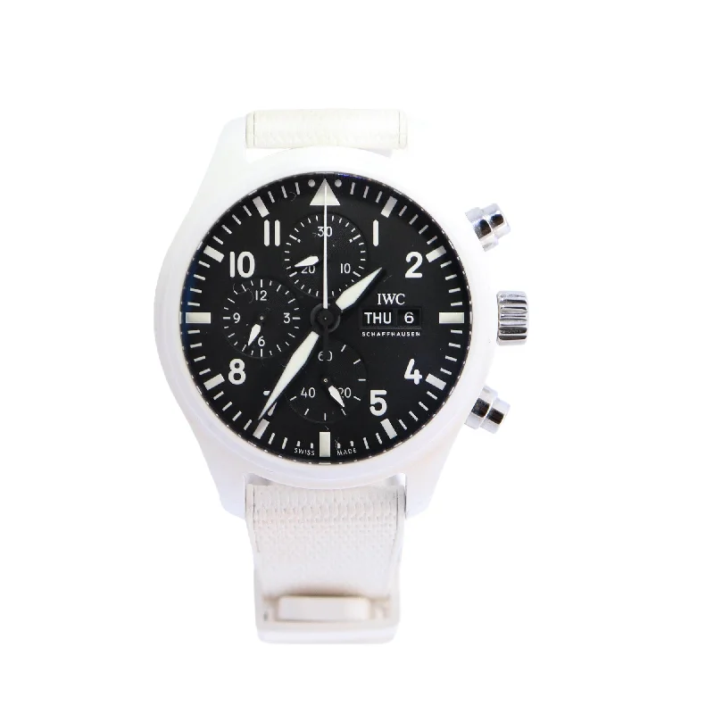 watches for men with vintage-inspired designs and leather straps -IWC Big Pilot 44.5mm Black Dial Watch Ref# IW389105