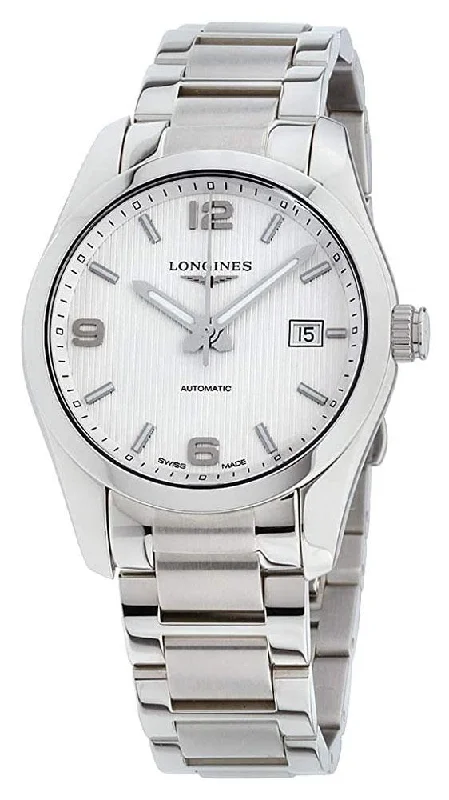 men's watches with sport-inspired designs and water resistance -Longines Conquest Classic Automatic Stainless Steel Silver-Tone Dial Date Mens Watch L2.785.4.76.6