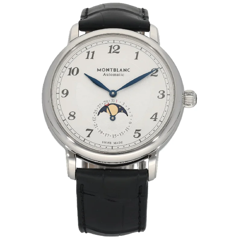 men's watches with high-quality leather and polished finish -Montblanc Star 7435 42mm Stainless Steel Watch