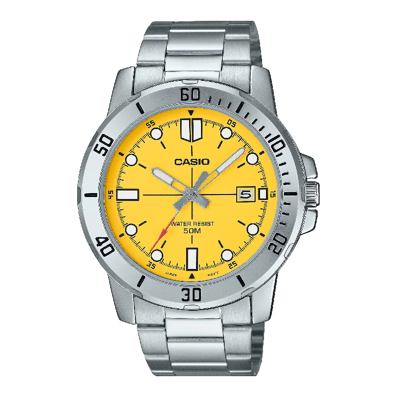 waterproof men's watches with luminous dials -MTPVD01D-9E