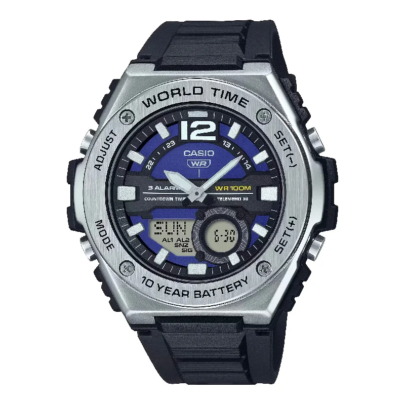 men’s watches with hybrid analog and digital display -MWQ100-2A