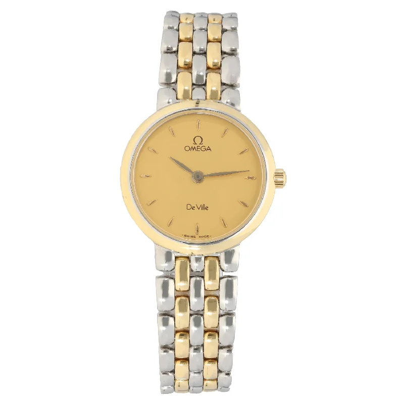 men’s watches with modern features and classic round faces -Omega De Ville 23mm Bi-Colour Watch