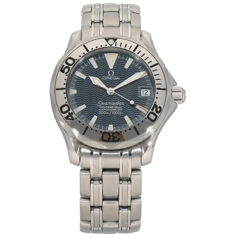 men's watches with simple and functional design and durable bands -Omega Seamaster 36mm Stainless Steel Watch