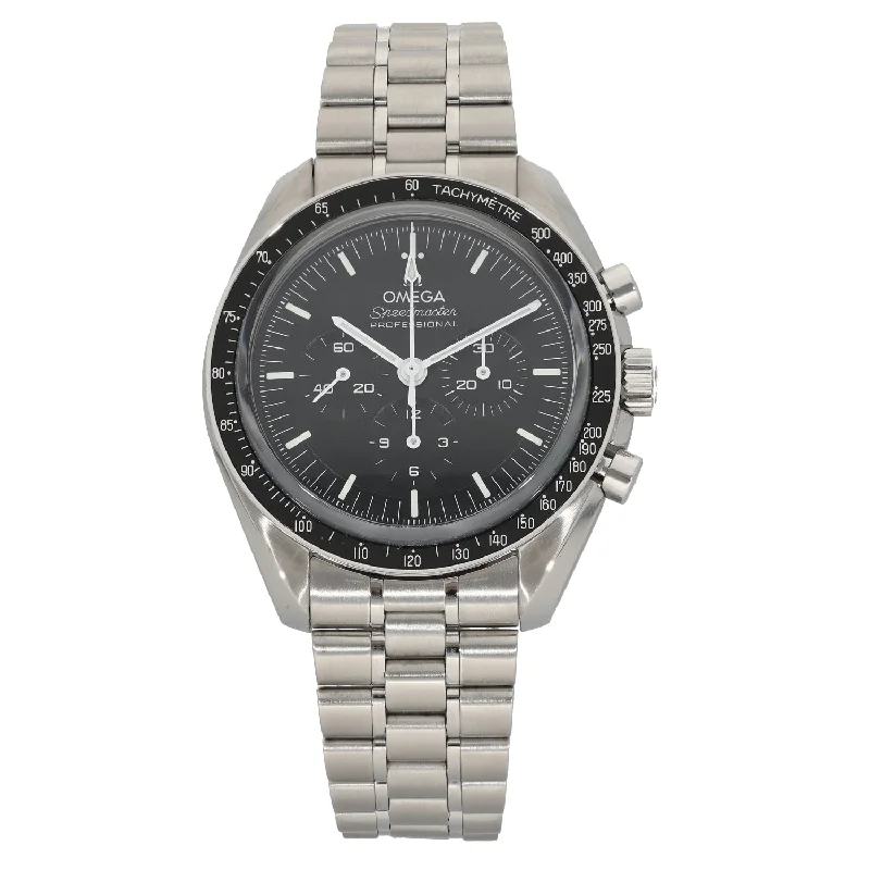 men’s watches with sleek black leather and minimalist design -Omega Speedmaster Professional 310.30.42.50.01.002 42mm Stainless Steel Watch