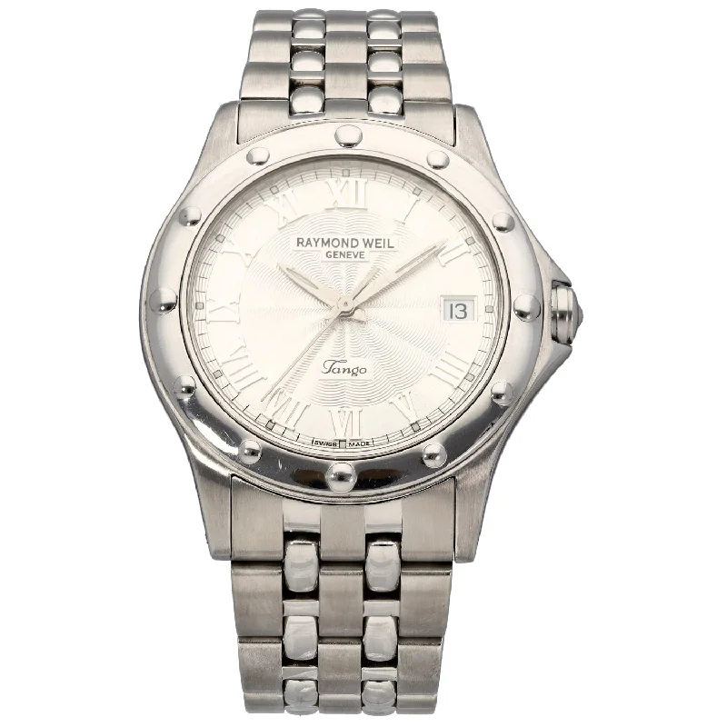 women’s watches with classic designs and leather straps -Raymond Weil Tango 5590 37mm Stainless Steel Watch