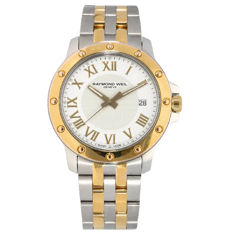 women’s watches with slim profile and modern design -Raymond Weil Tango 5599 39mm Bi-Colour Watch