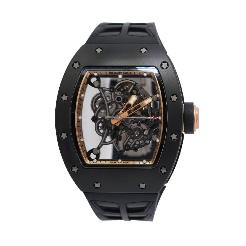 best dive watches for men with rotating bezels and waterproof -Richard Mille RM055 50mm Skeleton Dial Watch Ref# RM055