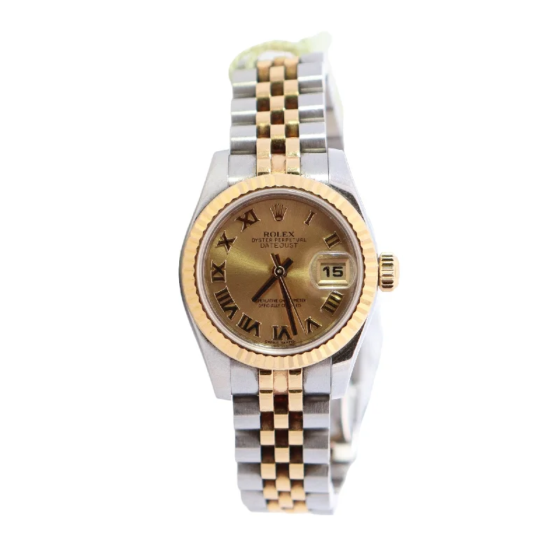 high-quality mechanical watches for men with automatic movement -Rolex Datejust 26mm Champagne Dial Watch Ref# 179173