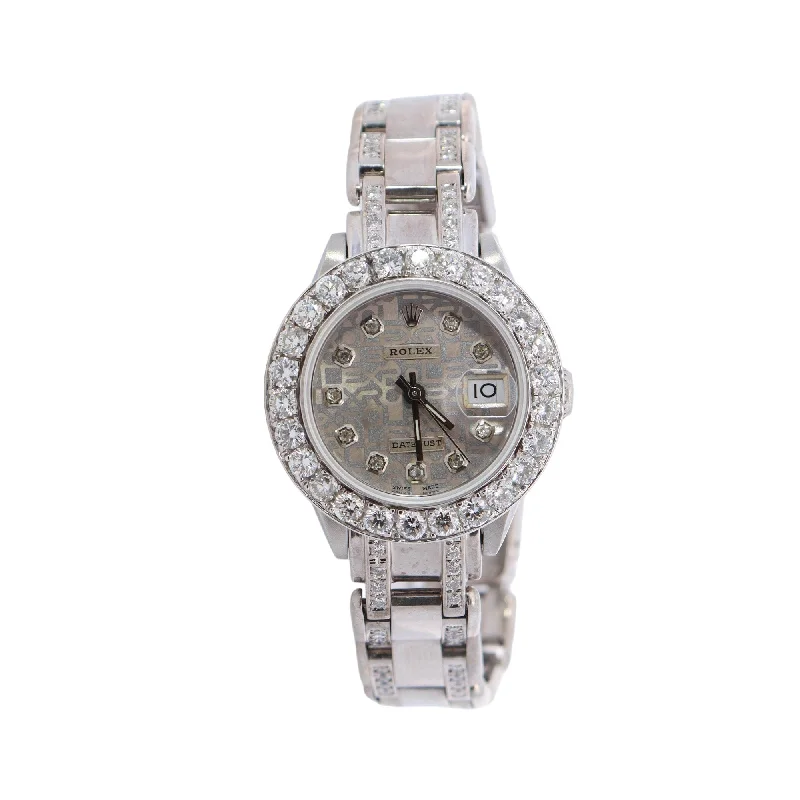 elegant watches for women with unique gemstone markers -Rolex Datejust 26mm Jubilee Dial Watch Ref# 69173