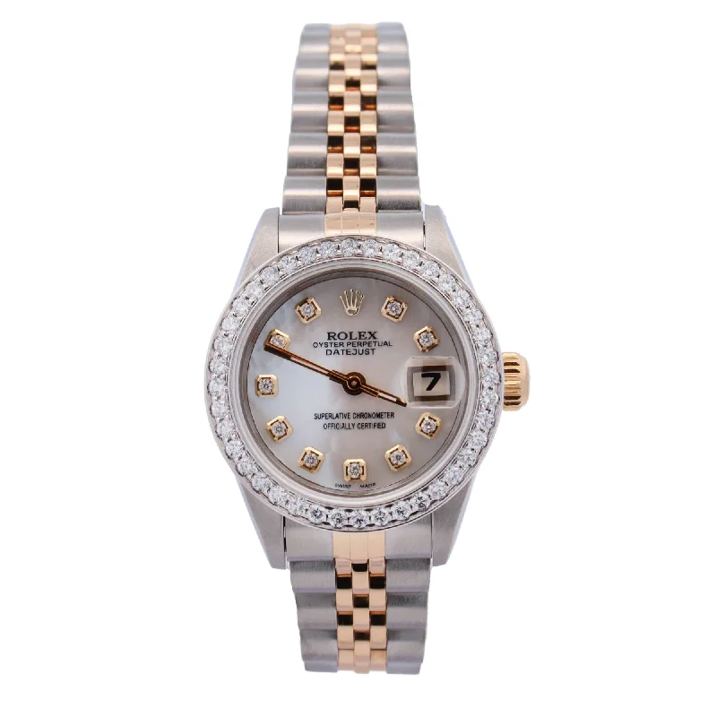 women's watches with timeless design and minimalist dials -Rolex Datejust 26mm MOP Dial Watch Ref# 69173