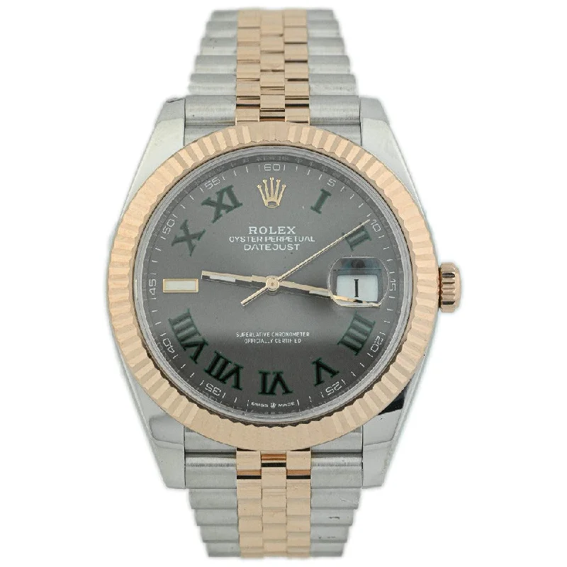 watches for women with gold accents and sleek stainless steel -Rolex Datejust 36mm Wimbledon Dial Watch Ref# 126233