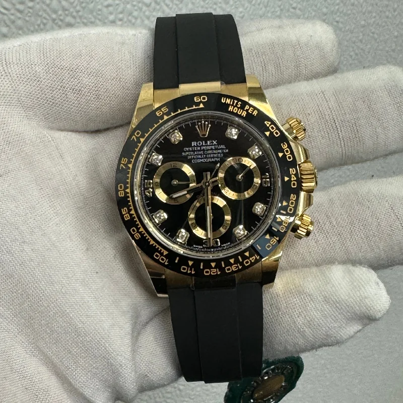 watches for women with elegant gold and silver combinations -Rolex Daytona 40mm Black Dial Watch Ref# 116518LN