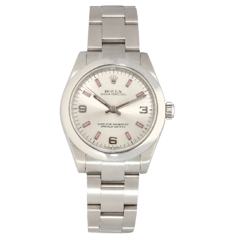 solar-powered watches for women with stylish designs -Rolex Oyster Perpetual 177200 31mm Stainless Steel Watch