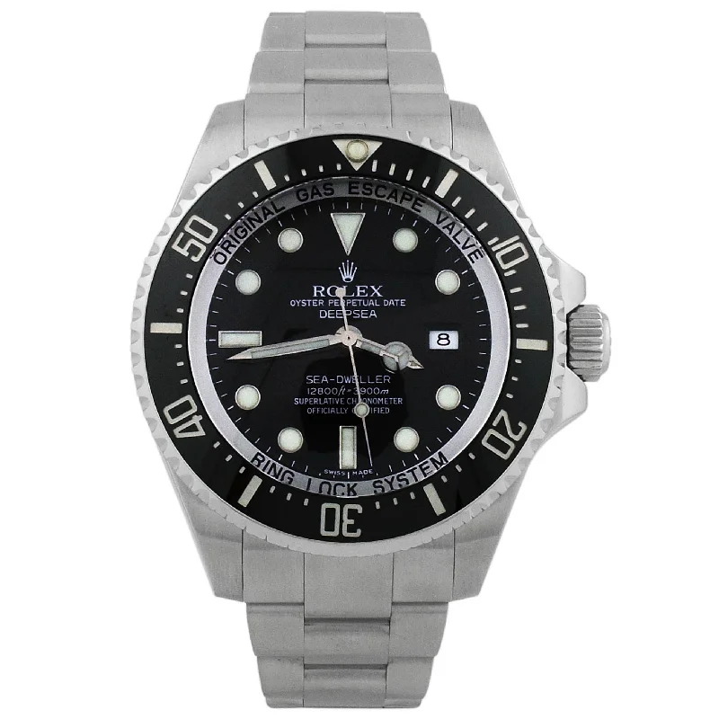 watches for women with delicate designs and slim cases -Rolex Sea-Dweller 44mm Black Dial Watch Ref# 116660