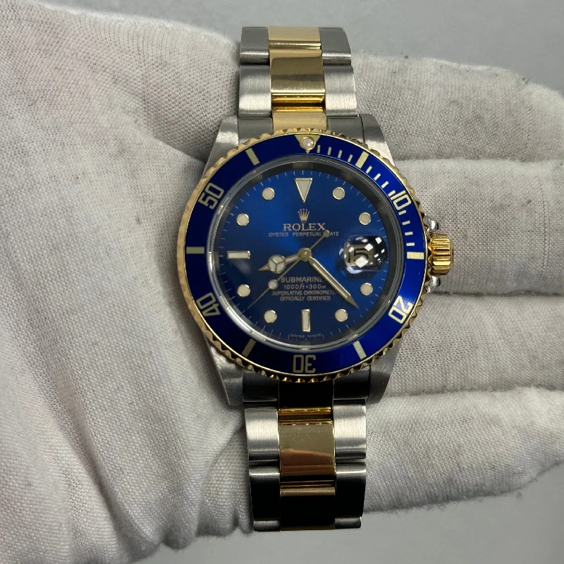 high-end smartwatches for women with detailed fitness tracking -Rolex Submariner 40mm Blue Dial Watch Ref# 16613LB