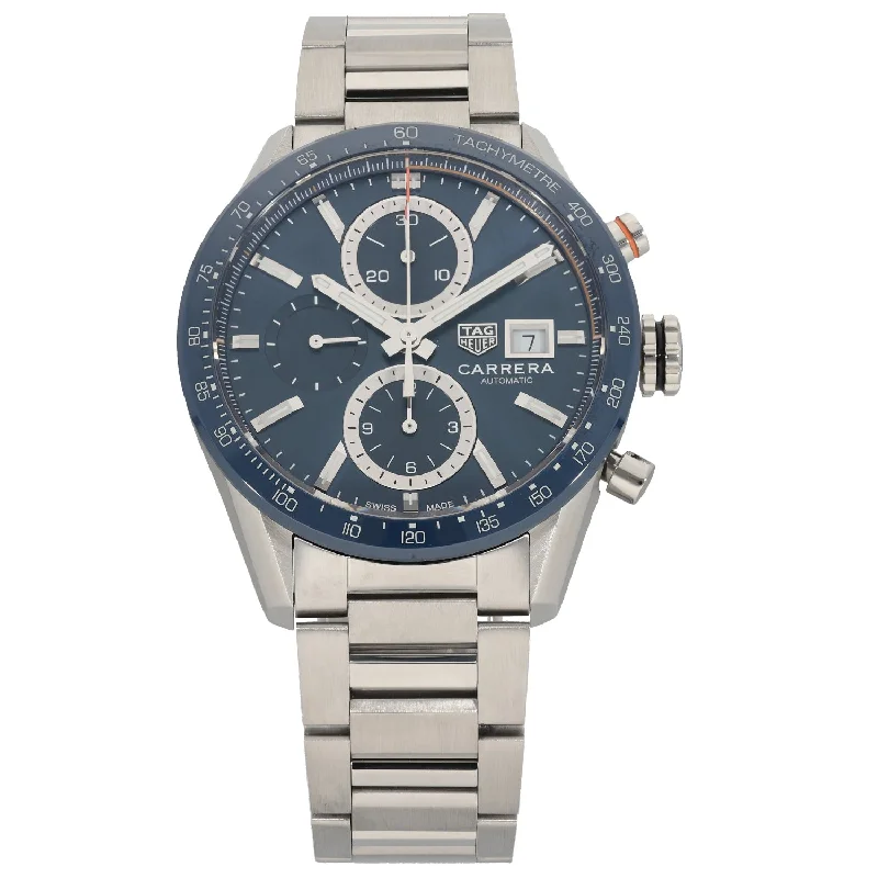 luxury men's watches with unique dial patterns and leather bands -Tag Heuer Carrera CBM2112-0 41mm Stainless Steel Watch